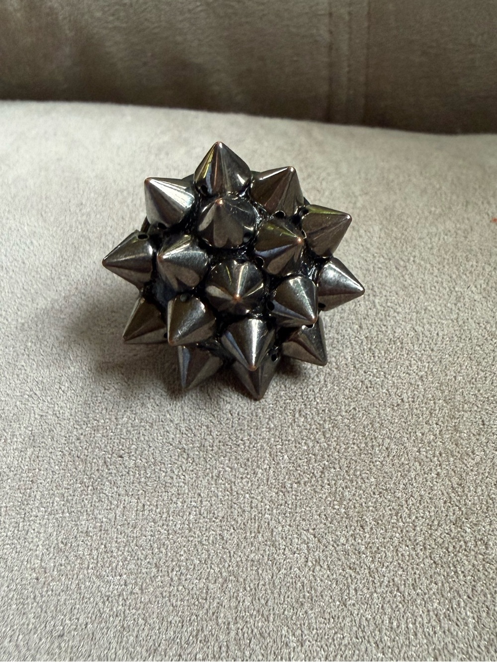Vintage Y2K Spike Ring - Gunmetal Silver
